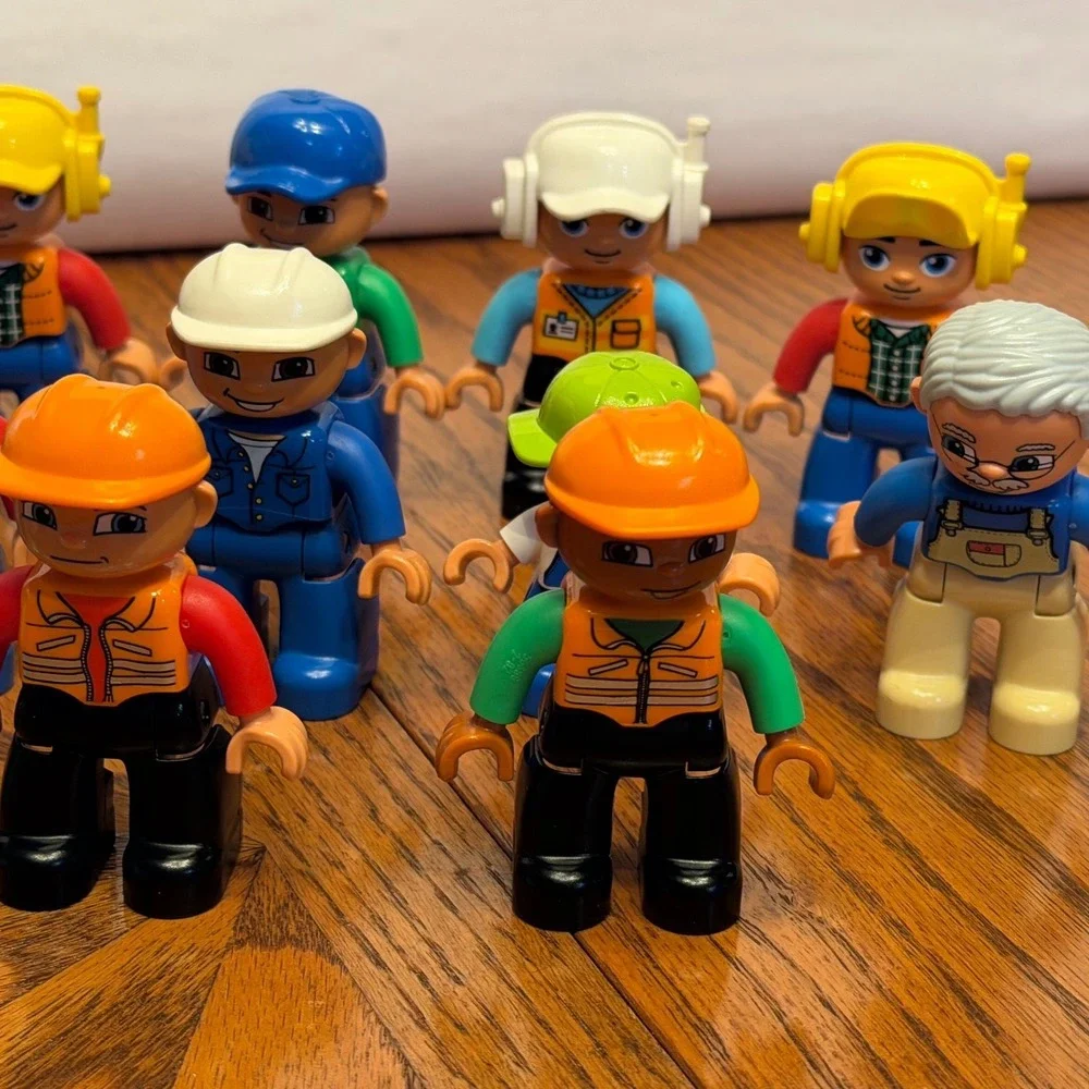 LEGO Duplo Community People Figure Lot 14pc Construction People Figures Baby - Picture 3 of 10